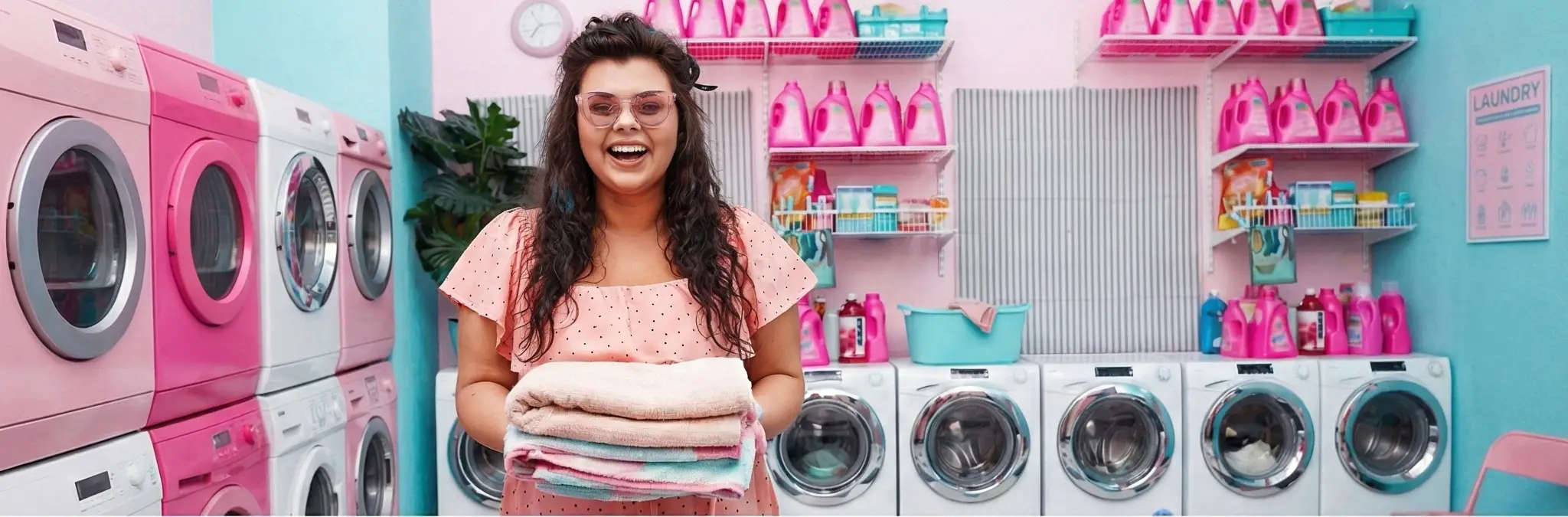 Landscape Pink Laundry Image