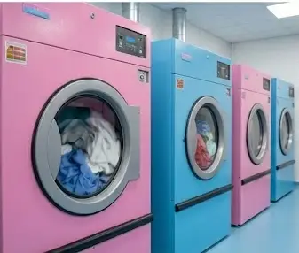 Row Of Pink And Blue Commercial Carts